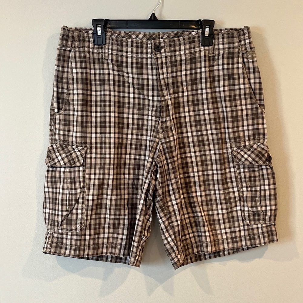 Timberland Cargo Shorts Mens 36 Brown Cotton Work Casual Outdoor Hiking
